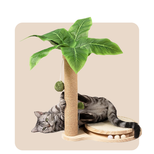 "Mr. Waggy cat trees and scratchers collection – multi-level trees, scratching posts and lounging spaces"