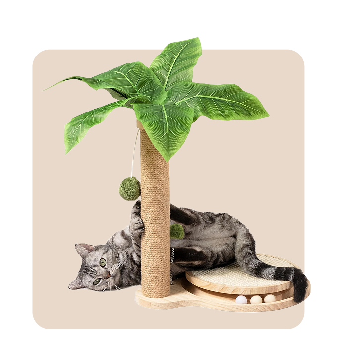 "Mr. Waggy cat trees and scratchers collection – multi-level trees, scratching posts and lounging spaces"